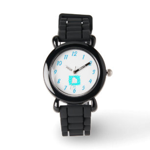 Winter Snow Heart Kids Silver Glitter Watch