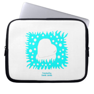 Winter Snow Heart Neoprene Laptop Sleeve