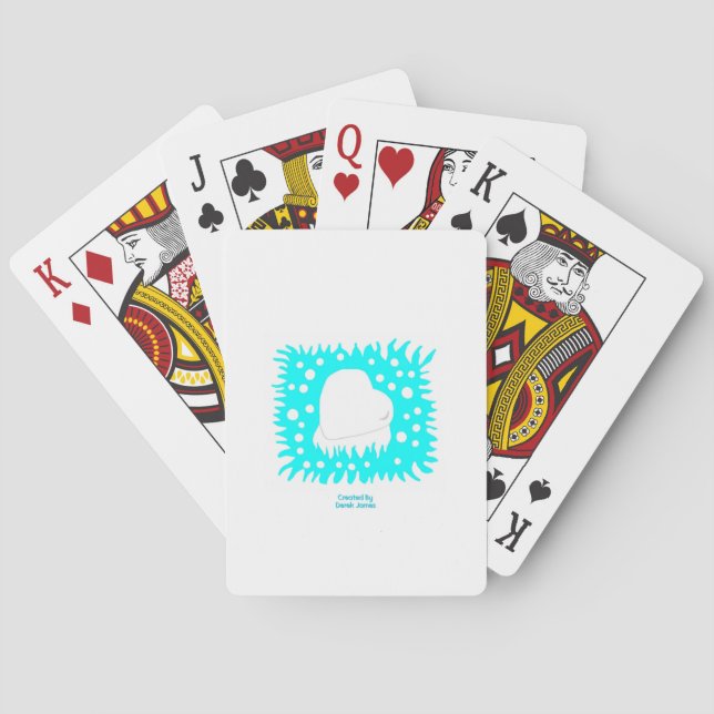 Winter Snow Heart Playing Cards (Back)