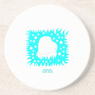 Winter Snow Heart Sandstone Coaster