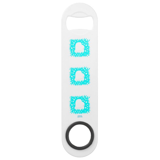 Winter Snow Heart Speed Bottle Opener (Front)
