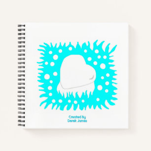 Winter Snow Heart Spiral Notebook