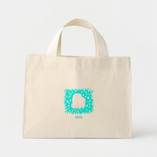 Winter Snow Heart Tiny Tote Bag
