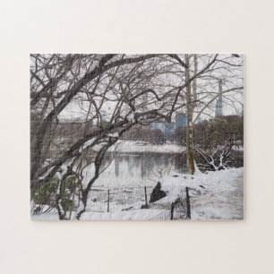 Winter Snow in Central Park New York City NYC Jigsaw Puzzle