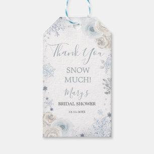 Winter Snow in Love Snowflake Bridal Shower Favour Gift Tags
