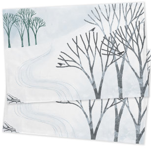 Winter Snow Landscape Art Pillowcase
