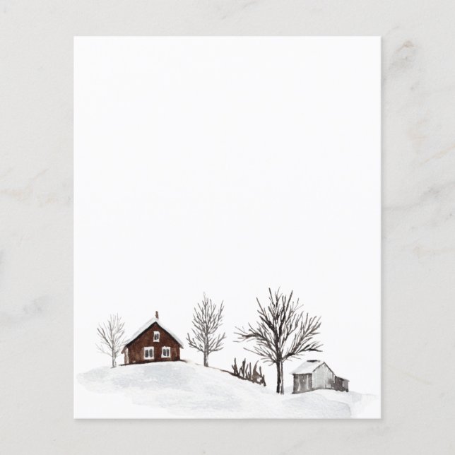 Winter Snow Landscape Deer (Front)