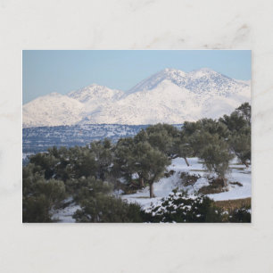 Winter Snow Landscape - Greece Postcard
