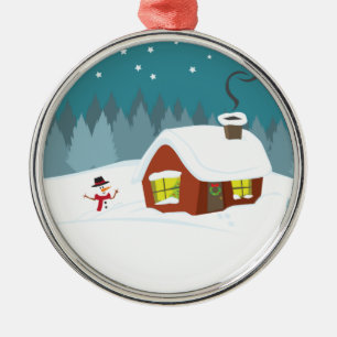 Winter Snow Metal Tree Decoration