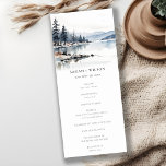 Winter Snow Mountain Lake Wedding Program  Invitation<br><div class="desc">It’s very easy to customise,  with your personal details. If you need any other matching product or customisation,  kindly message via Zazzle.</div>