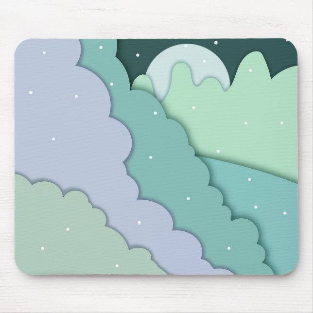 Winter Snow Mountains  Mouse Pad (Front)