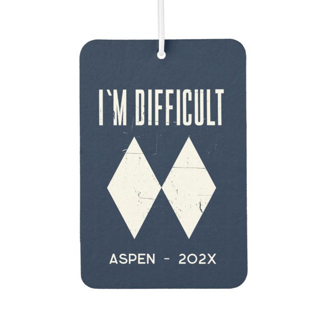 Winter Snow Mountains Sports Vacation Custom Car Air Freshener (Front)