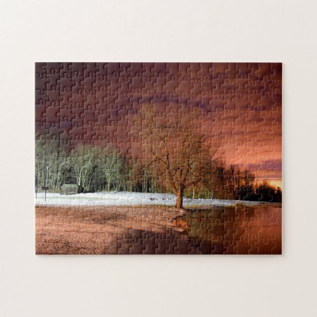 Winter Snow New Jersey. Jigsaw Puzzle (Horizontal)