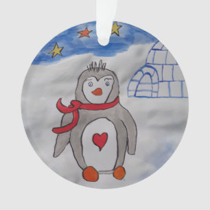 Winter Snow Penguin Acrylic Ornament