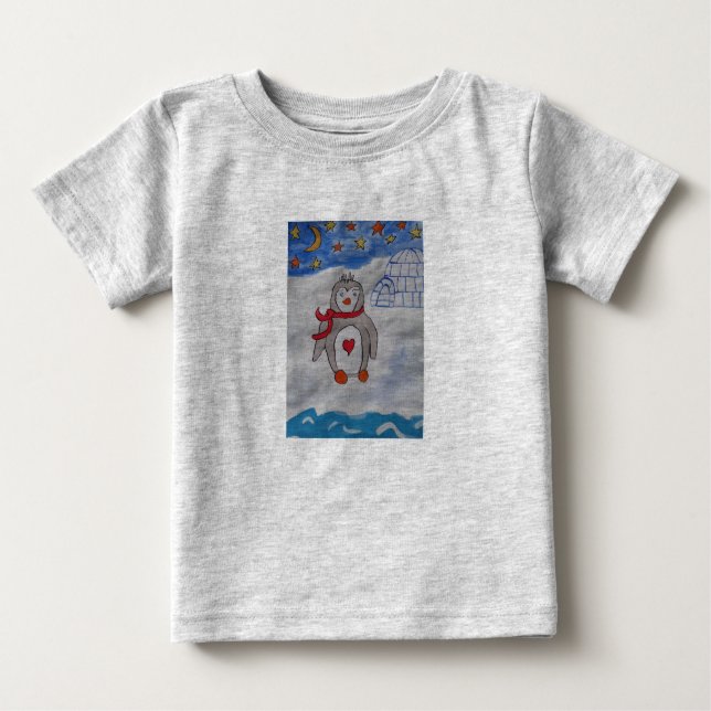 Winter Snow Penguin T-Shirt (Front)