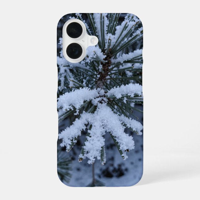 Winter Snow Pine Needles Macro Phone Case (Back)
