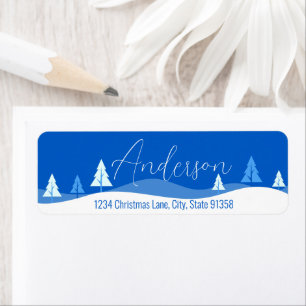 Winter Snow Return Address Label