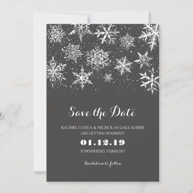 Winter Snow | Save the Date (Front)
