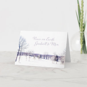 Winter Snow Scene Christmas Card - personal