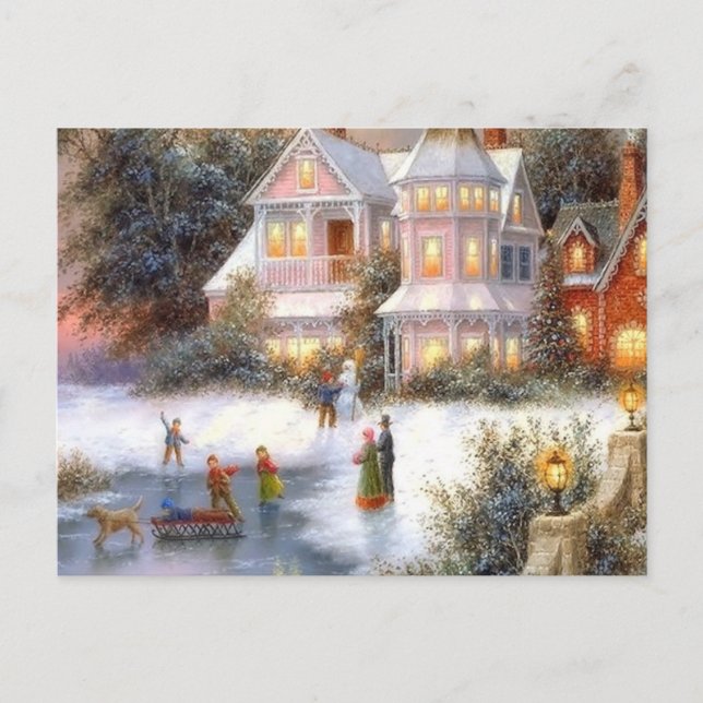 Winter Snow Scene Postcard (Front)