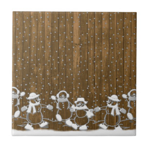 Winter Snow Snowman Peace Love Destiny Tile