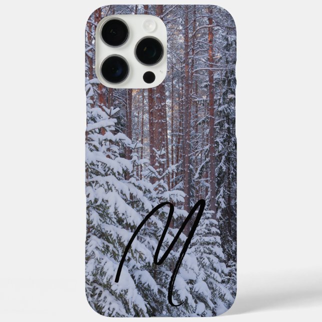 Winter Snow sparkly black and White Case-Mate iPhone Case (Back)