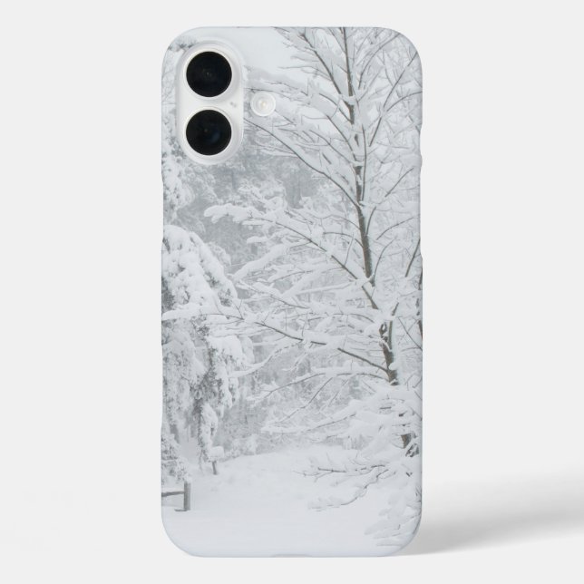 Winter Snow sparkly black and White Case-Mate iPhone Case (Back)