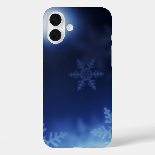 Winter Snow sparkly black and White Case-Mate iPhone Case (Back)