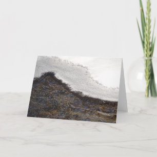 Winter Snow Stream Stripes Card