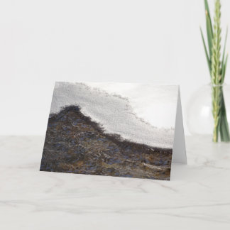 Winter Snow Stream Stripes Card