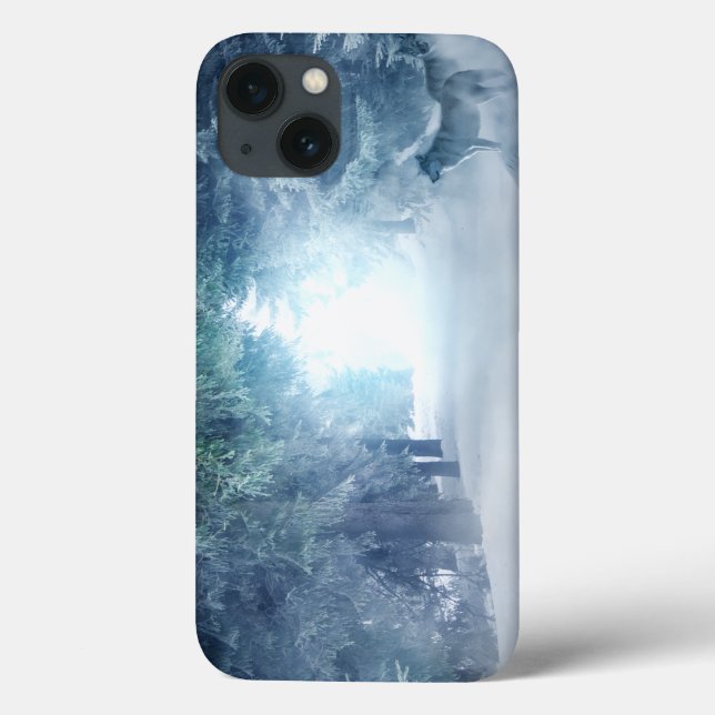 Winter Snow with Wolves in Evergreen Forest Case-Mate iPhone Case (Back)