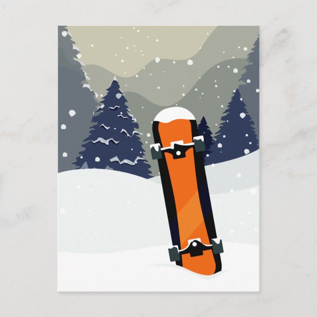 Winter Snowboard postcard (Front)
