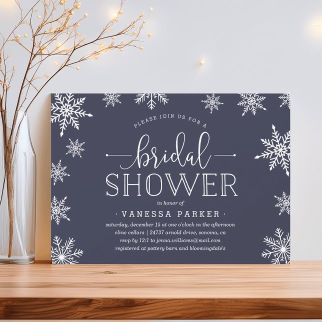 Winter Snowfall Bridal Shower Invitation (Creator Uploaded)