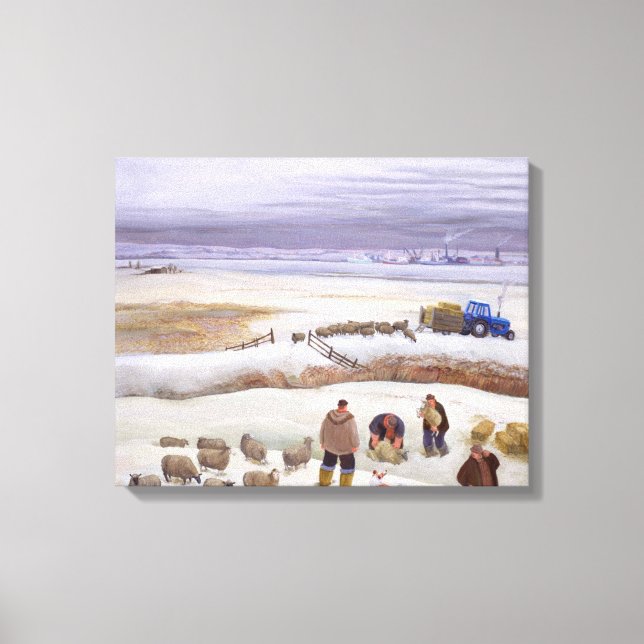 Winter Snowfall Canvas Print (Front)