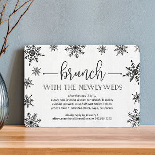Winter Snowfall Post Wedding Brunch Invitation