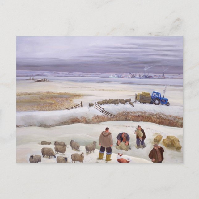 Winter Snowfall Postcard (Front)