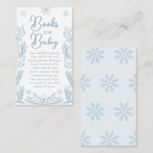 Winter Snowflake Baby Shower Books for Baby Cards