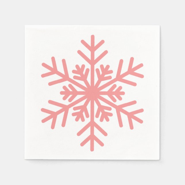 Winter Snowflake Baby Shower Cocktail Napkin (Front)