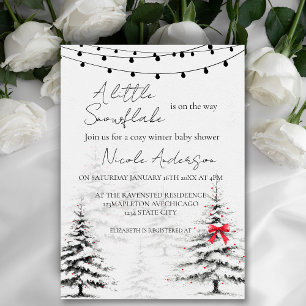 Winter Snowflake Baby Shower Invitation 