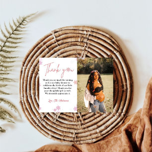 Winter Snowflake Baby Shower Thank You Card