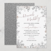 Winter Snowflake Blush Silver Brunch And Bubbly 