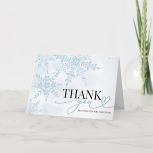 Winter Snowflake Bridal Shower Thank You Card