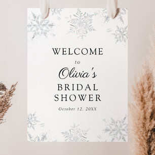 Winter Snowflake Bridal Shower Welcome Sign