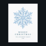 Winter snowflake Christmas Holiday Postcard<br><div class="desc">A classic Christmas card featuring hand painted snowflake.</div>