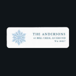 Winter snowflake Christmas return address<br><div class="desc">A classic Christmas card featuring hand painted snowflake.</div>