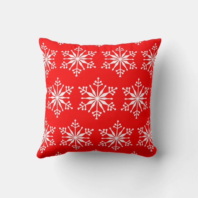 Winter Snowflake Cushion for the Festive Home. (Back)
