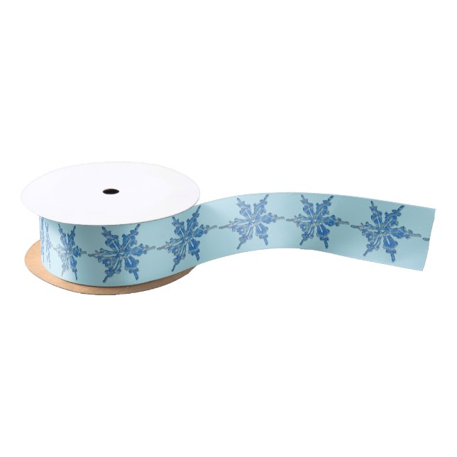 Winter Snowflake Design for Xmas 3 Satin Ribbon (Spool)