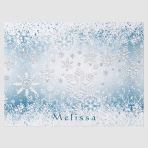 Winter Snowflake Design - Personalise Tissue Paper