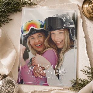 Winter Snowflake Family Photo Christmas