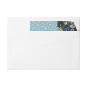 Winter Snowflake Holiday Photo Wrap Around Label